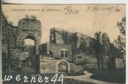 Sickingen bei Landstuhl v. 1914  Die Burgruine  (46842)