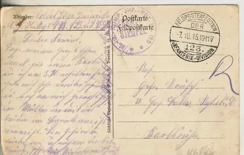 1. Weltkrieg v. 1915  Im Schützengraben  (46846)
