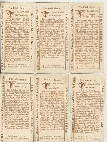 Altona v. 1923  C.H.L.Gartmann - Kakao und Schokoladen Fabrik -- Serie 584  Die Insel Island 1-6 komplett  (46858)
