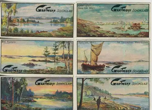 Altona v. 1923  C.H.L.Gartmann - Kakao und Schokoladen Fabrik -- Serie 588 Im Lande der tausend Seen1-6 komplett (46860)