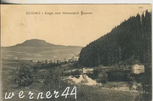 Geising v. 1910  Geising vom Hüttenteich gesehen  (46930)