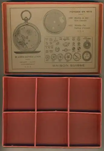 1 Kiste von Montres Soignees und 3 Nagelneue leere Uhrengehäuse   (1)