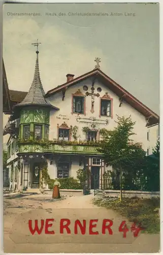 Oberammergau v. 1914  Haus des Christusdarstellers Anton Lang   (48672)