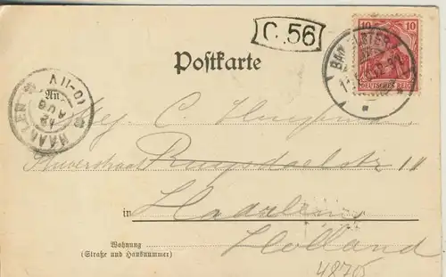 Gruss aus Bad Elster v. 1903  Betiy Bank  (48705)