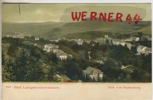 Bad Langenschwalbach v. 1908  Teil-Stadt-Ansicht  (48734)