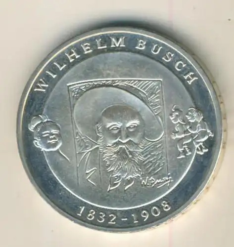 10 Euro Silbermünze BRD 2007- Wilhelm Busch Max und Moritz (48889)