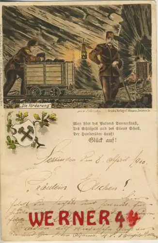 Settingen / Deutschland = Frankreich v. 1900  Bergbau - Die Förderung  (49579)