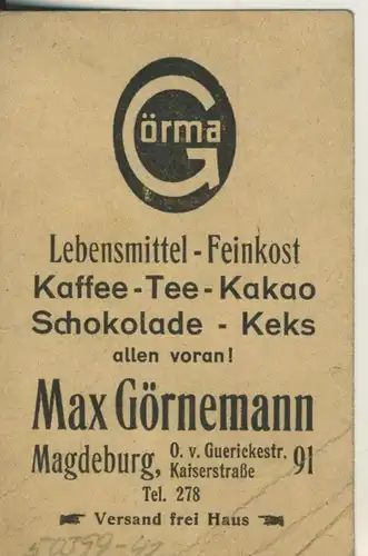 Max Görnemann (Görma) Lebensmittel-Feinkost -- Kaffee-Tee-Kakao -- Das Rettungswesen zur See (4) ca. v. 1928  (50399-42)