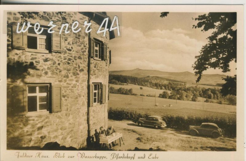 Poppenhausen V 1954 Fuldaer Haus Mit Blick Zur Wasserkuppe