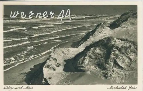 Nordseebad Juist v. 1951  Düne und Meer  (50475)