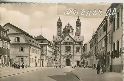 Speyer v. 1964  Dom,Marktplatz,Andenkenladen,Hotel  (50497)