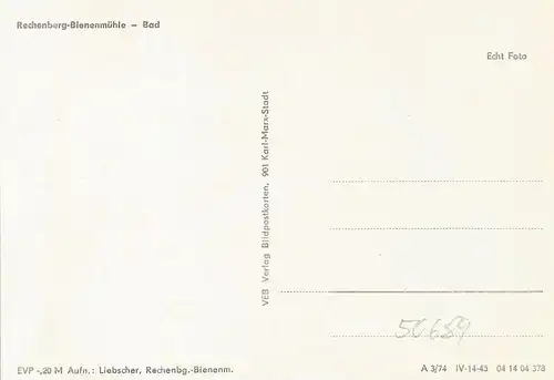 Rechenberg-Bienenmühle v. 1974  Das Bad  (50689)