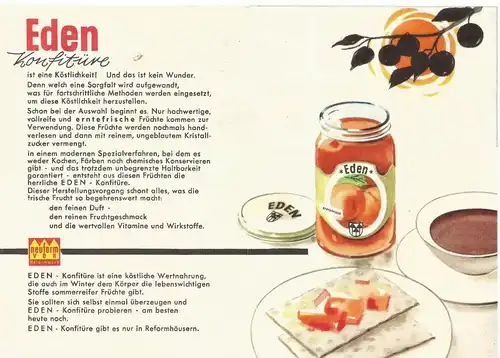 Bad Soden v. 1978  Eden - Konfitüre  (Werbungsblatt)  (51053)