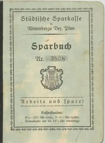 Wittenberge v. 1932  Sparbuch - Städtische Sparkasse  (51056)