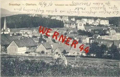 Braunlage von 1910 Teil-Stadt & Kartoffelacker (21684)