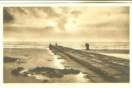 Borkum v.1910 Abendstille am Molenkopf (20805)