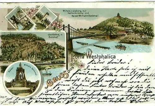 Porta Westfalica v.1917 5 Ansichten .(22313)