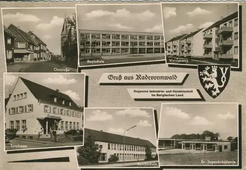 Radevormwald v. 1965 Oststr.,Realschule,Weidenweg,Berufsschule,Ev. Jugendakademie,Sparkasse  (50753)