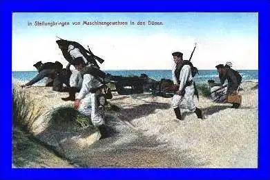 Marine v. 1916 Maschinengewehre in Stellung bringen   (1914)