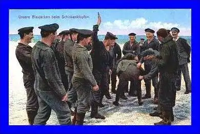 Marine v. 1916 Blaujacken beim Schinkenklopfen  (1915)