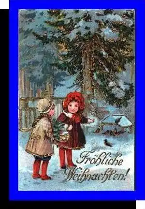 Weihnachten,- v.1925 2 Mädchen im (3581)