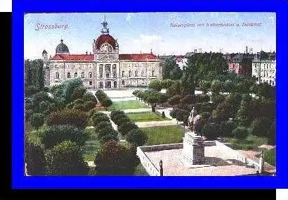 Strassburg v.1915 Kaiserplatz mit (3688)