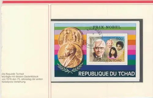 Republique du Tchad v. 1976   Pris Nobel --  siehe Foto !!   (005)