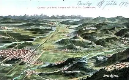Colmar v.1915 Vogelschau-Ansicht (16516)