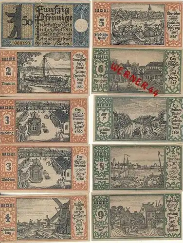 Städte Notgeldscheine - Banknoten während der Inflationszeit v. 1921 Berlin 20x50 Pfg.  "NOTGELD" (905)