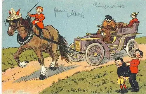 Königswinter v. 1905  Scherz Karte - siehe Foto !!  (25440)