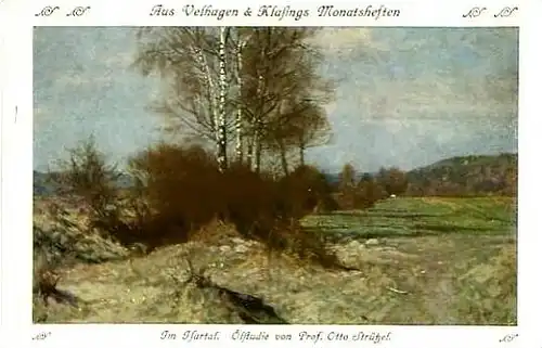Ölstudie von Prof. Otto Strützel v. 1908  Am Wiesenrain  (24538)