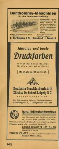 Zeitungs-Werbung - Leipzig v.1955  D.Hollerith Maschinen,Bartholomy Maschinen,Zülch & Dr. Sckerl,Erwin Kampf   (51158)
