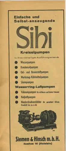 Zeitungs-Werbung v.1941  Siemen & Hirsch-Itzehoe, J. Vögele-Mannheim  (51164)