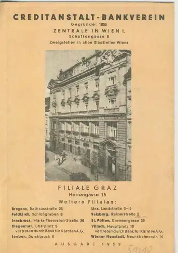 Graz v. 1959  Creditanstalt - Bankenveren,Herrengasse 15  (51318)