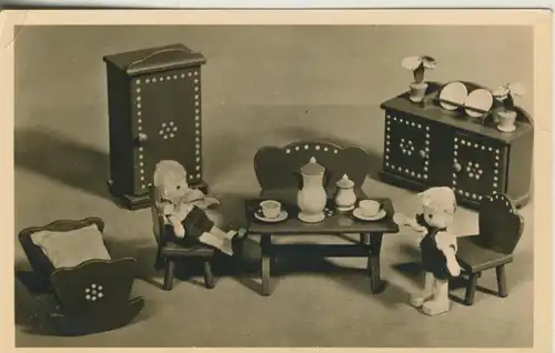 Seiffen v. 1958  Seiffener Spielzeug -- Bauernmöbel für Puppenkinder  (51614)