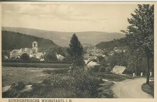 Wichstadtl = Mladkov v. 1934  Teil-Dorf-Ansicht  (53458)