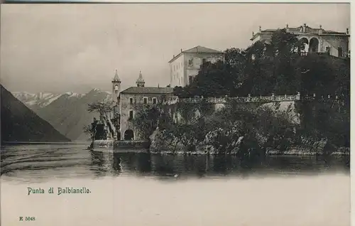 Punto di Balbianello v. 1908 Die Villa del Balbianello ist auf der Spitze der Halbinsel Lavedo (53731)