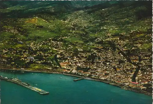 Madeira v. 1968  Vista aerea do Funchal  (55452)