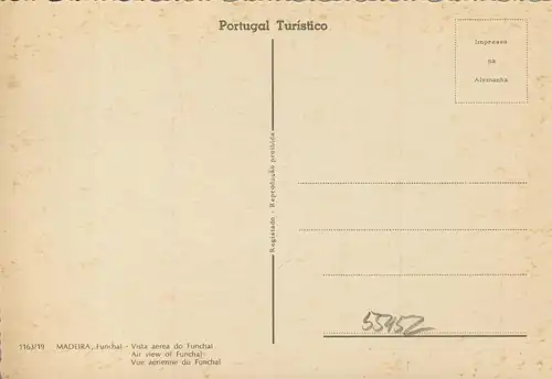 Madeira v. 1968  Vista aerea do Funchal  (55452)