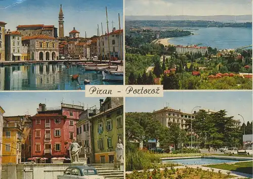 Piran-Portoroz v. 1968  4 Stadt-Ansichten  (56632)