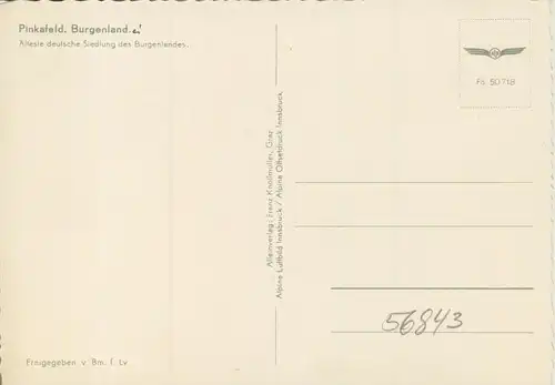 Pinkafeld v. 1974  Luftaufnahme - Dorfansicht  (56843)
