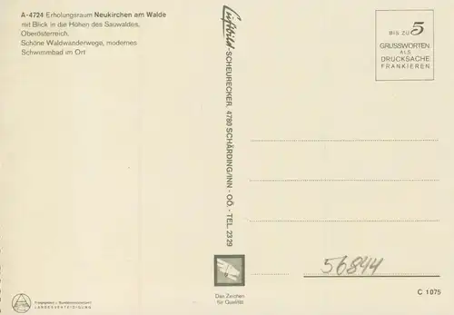 Neukirchen am Walde v. 1974  Luftaufnahme - Dorfansicht  (56844)