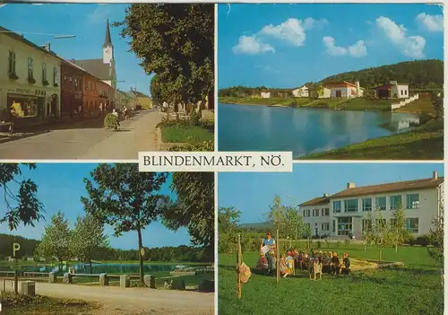Blindenmarkt v. 1968  4 Ansichten u.a. Wochenendhäuser am Ausee  (56848)
