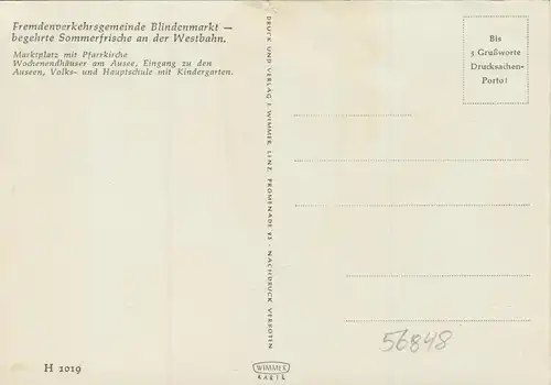 Blindenmarkt v. 1968  4 Ansichten u.a. Wochenendhäuser am Ausee  (56848)