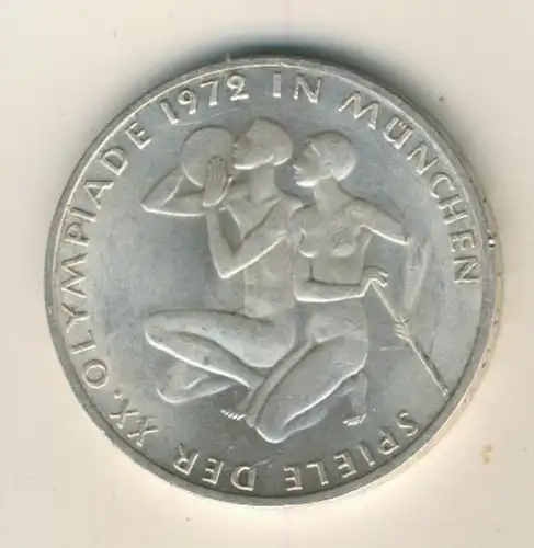 Silbermünze 10 DM, Olympische Spiele 1972 München, Prägestätte F  (03)