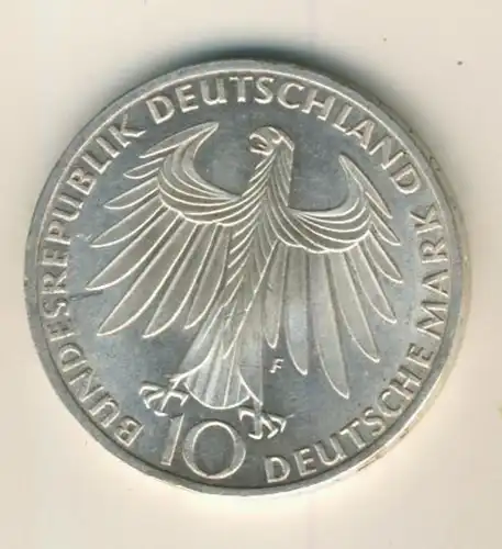 Silbermünze 10 DM, Olympische Spiele 1972 München, Prägestätte F  (03)