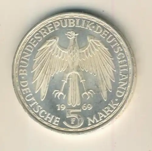 5 Mark DM 1969 F Gerhard Mercator, Silber   (12)