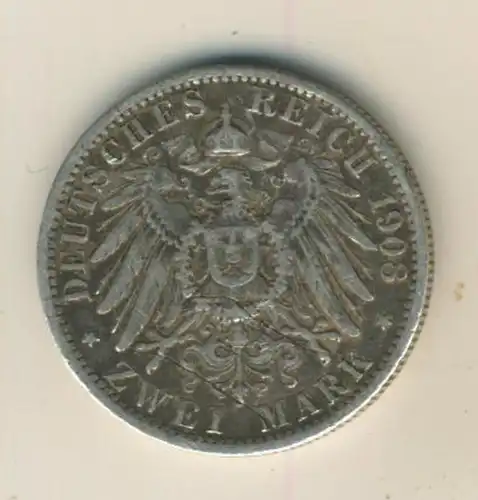 2 Mark 1908,A, Preussen,Deutsches Reich Kaiserreich,Silber (24)