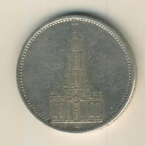 5 Reichsmark 1935,A, Garnisonskirche ,Silber 900/1000  (29)