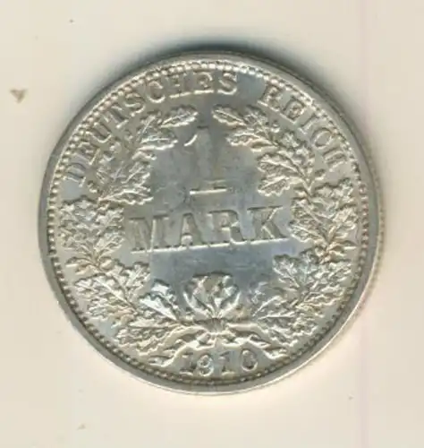 1 Mark 1910,F, KAISERREICH, Silber (35)
